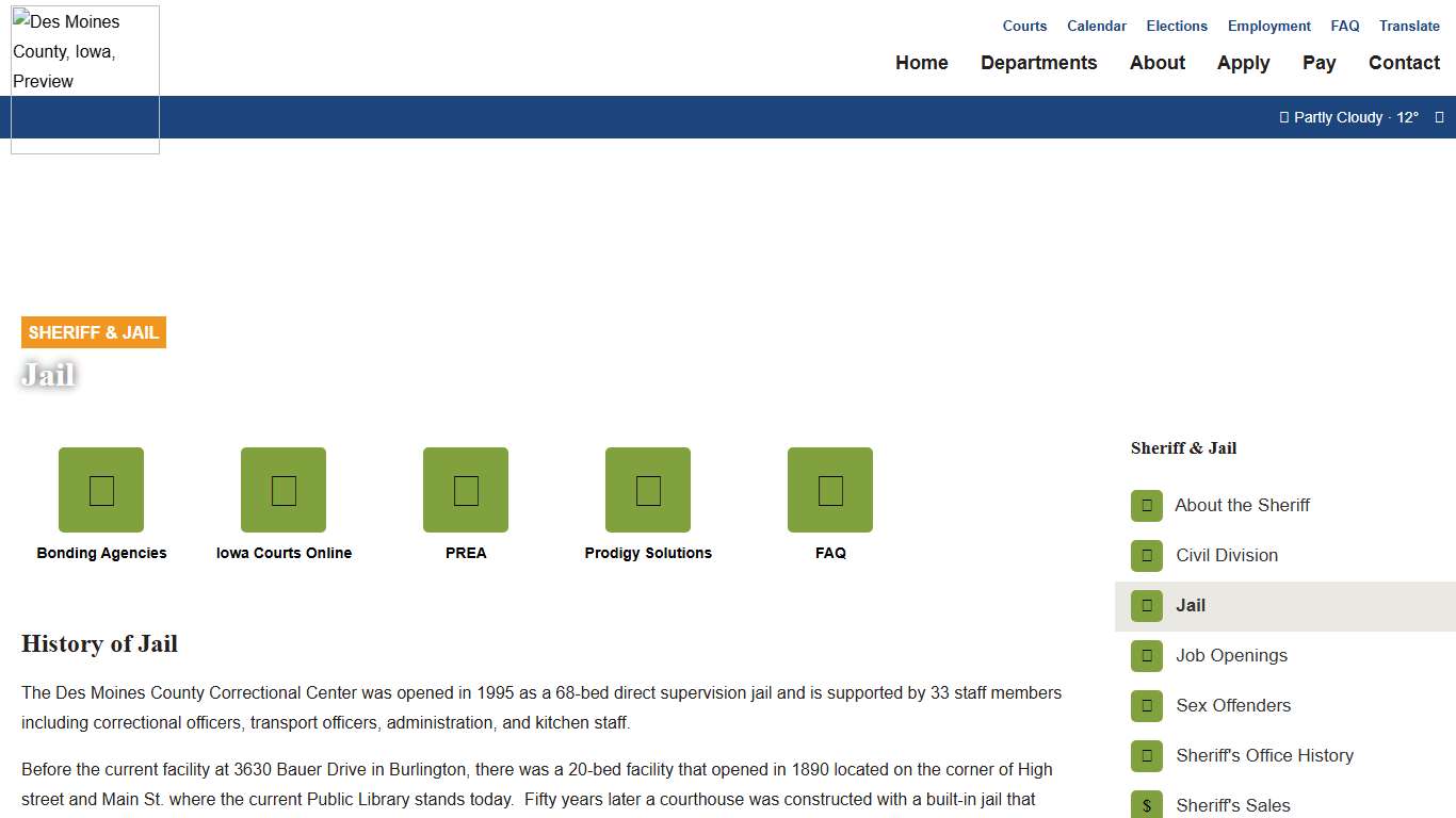 Jail - Sheriff - Des Moines County, Iowa